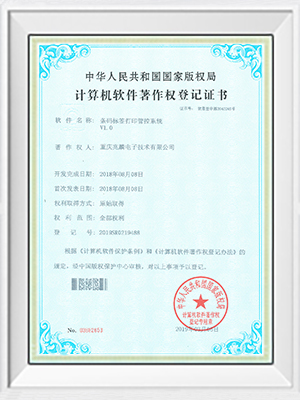 條碼標(biāo)簽打印管控系統(tǒng)證書